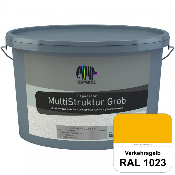 Capadecor MultiStruktur grob (RAL 1023 Verkehrsgelb) quarzgefüllte Zwischen- und Schlußbeschichtung