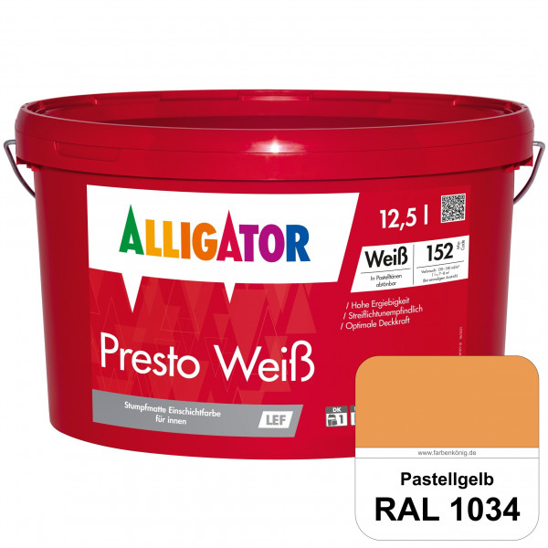 Presto Weiß LEF (RAL 1034 Pastellgelb)
