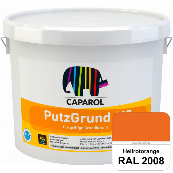 Putzgrund 610 (RAL 2008 Hellrotorange) Wasserverdünnbare & haftvermittelnde gefüllte SpezialGrundier