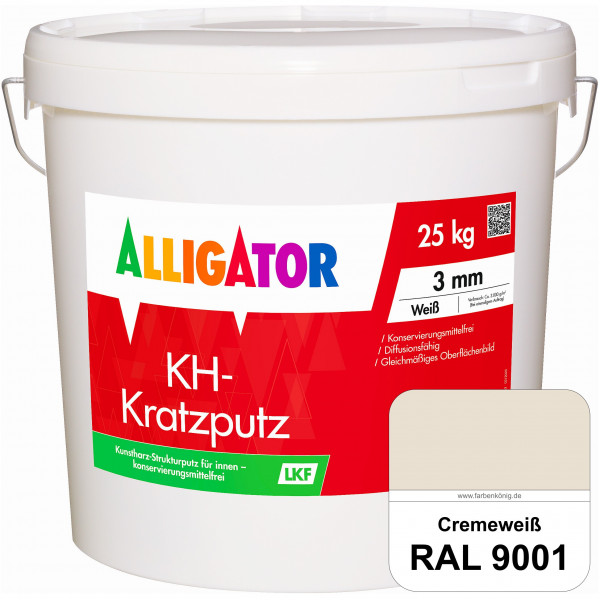 KH-Kratzputz LEF 2 mm (RAL 9001 Cremeweiß)