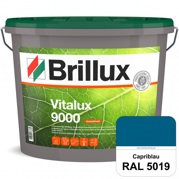 Vitalux 9000 (RAL 5019 Capriblau) konservierungsmittelfreie Innendispersion für Kinder- & Schlafzimm
