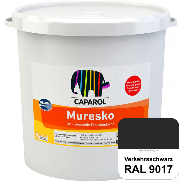 Muresko Nespri (R 30) (RAL 9017 Verkehrsschwarz) Silanisierte Reinacrylat-Fassadenfarbe auf SilaCryl