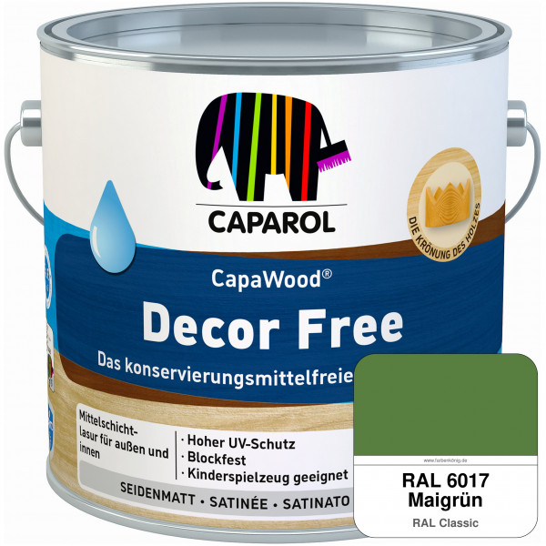 CapaWood® Decor Free (RAL 6017 Maigrün) - ersetzt Capadur DecorLasur KF