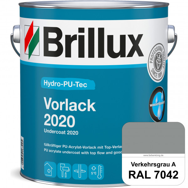 Hydro-PU-Tec Vorlack 2020 (RAL 7042 Verkehrsgrau A) hochwertiger Vorlack für grundierte bzw. gespach