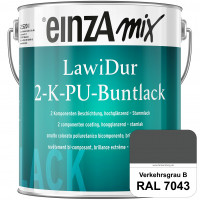 einzA LawiDur 2-K-PU-Buntlack - Hochglanz (RAL 7043 Verkehrsgrau B)