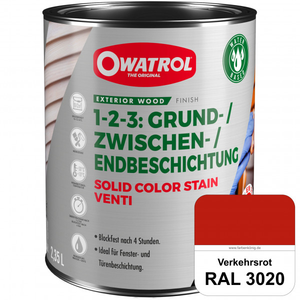 SOLID COLOR STAIN VENTI (RAL 3020 Verkehrsrot)