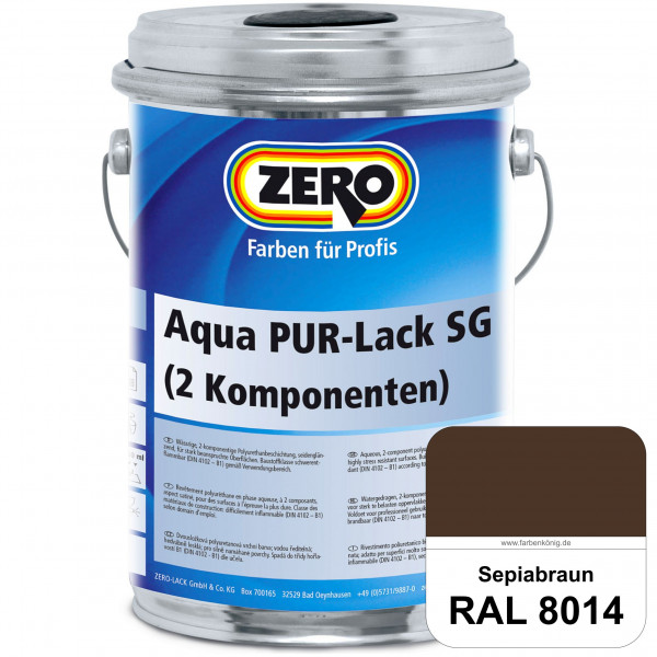 Aqua PUR-Lack SG inkl. Härter (RAL 8014 Sepiabraun)