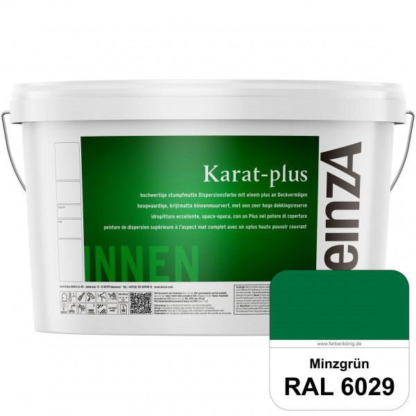 einzA Karat-plus (RAL 6029 Minzgrün) Innenwandfarbe mit herausragenden Produkteigenschaften