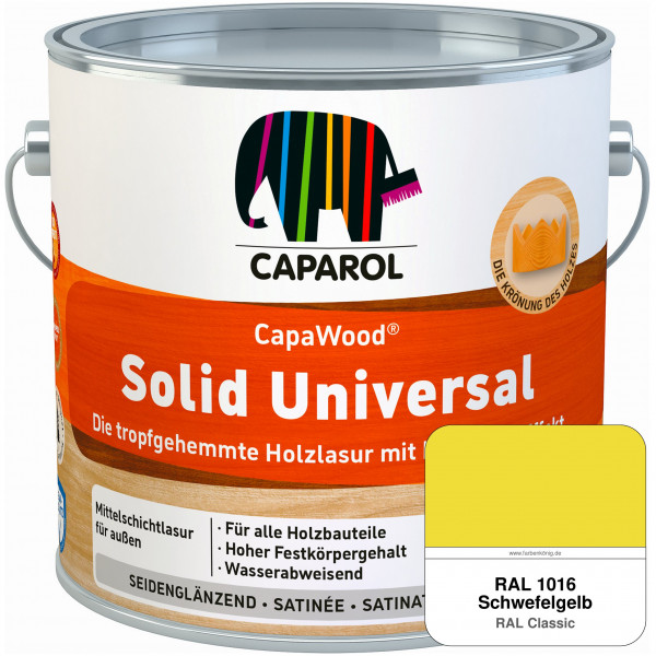 CapaWood® Solid Universal (RAL 1016 Schwefelgelb) - ersetzt Capadur UniversalLasur