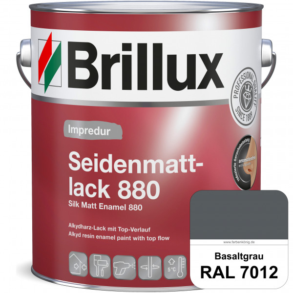Impredur Seidenmattlack 880 (RAL 7012 Basaltgrau) für Holz- oder Metallflächen innen & außen