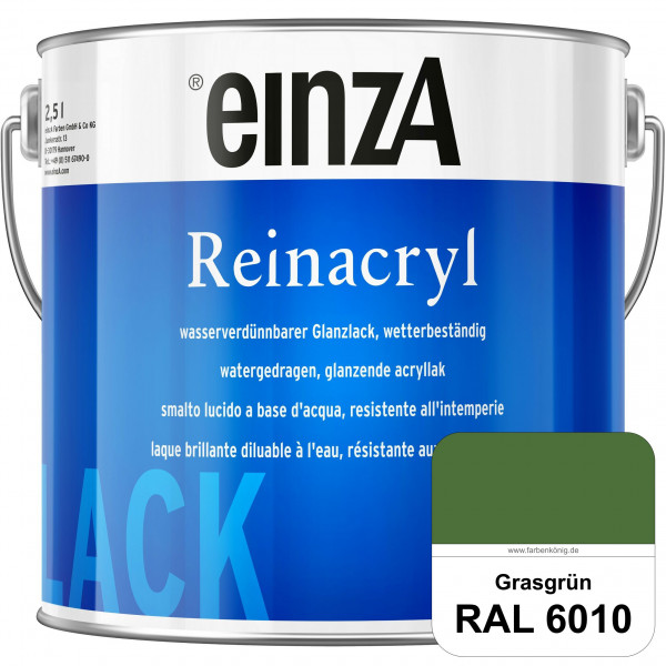 einzA Reinacryl (RAL 6010 Grasgrün) wetterbeständige glänzende Acryl-PU-Lackfarbe