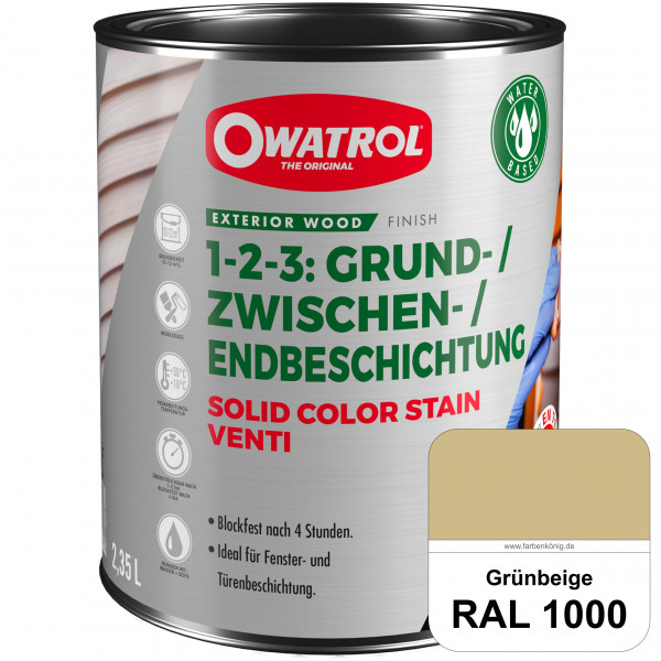 SOLID COLOR STAIN VENTI (RAL 1000 Grünbeige)