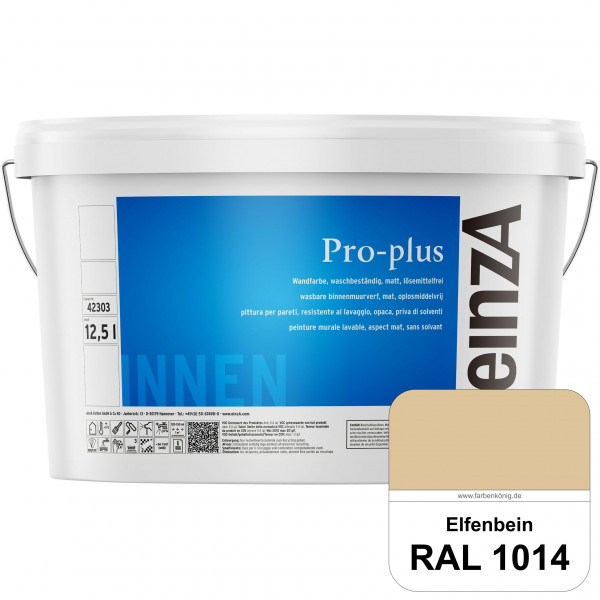 einzA Pro-plus (RAL 1014 Elfenbein) Lösemittelfreie waschbeständige Kunststoff-Dispersionsfarbe