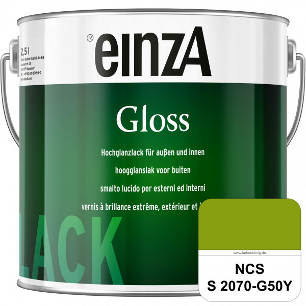 einzA Gloss (NCS S 2070-G50Y) Hochwertiger Alkydharzlack in Premium-Qualität, hochglänzend.