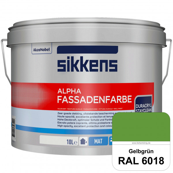 Alpha Fassadenfarbe (RAL 6018 Gelbgrün)