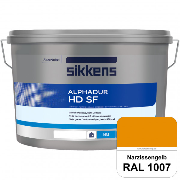 Alphadur HD SF (RAL 1007 Narzissengelb) matte hochdeckende waschbeständige Innenwandfarbe