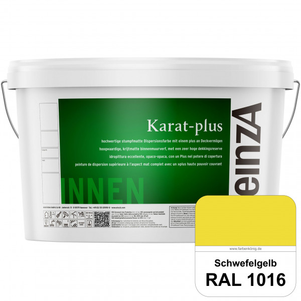 einzA Karat-plus (RAL 1016 Schwefelgelb) Innenwandfarbe mit herausragenden Produkteigenschaften