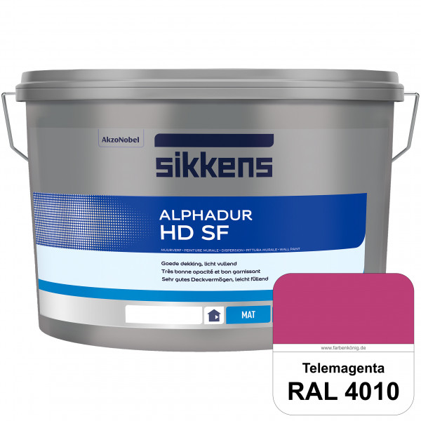 Alphadur HD SF (RAL 4010 Telemagenta) matte hochdeckende waschbeständige Innenwandfarbe