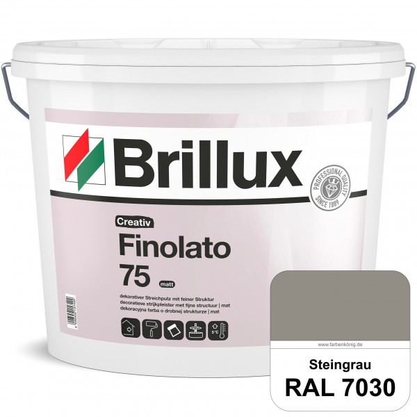 Creativ Finolato 75 (RAL 7030 Steingrau) Verarbeitungsfertige, quarzgefüllte Dispersionsfarbe für de