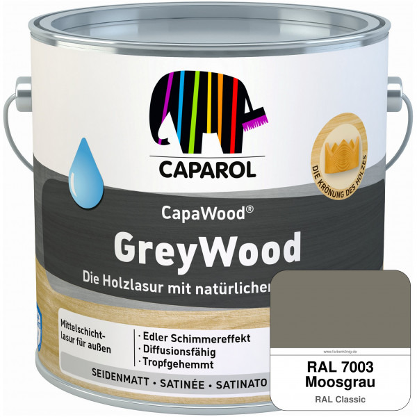 CapaWood® GreyWood (RAL 7003 Moosgrau) - ersetzt Capadur GreyWood