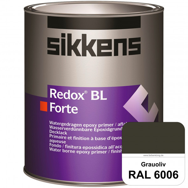 Redox BL Forte (RAL 6006 Grauoliv) seidenmatte & wasserbasierte 2-K-Epoxidharzlack (innen)