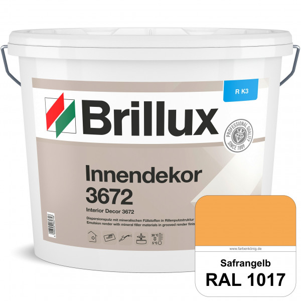 Innendekor ELF R-K3 3672 (RAL 1017 Safrangelb) Kratzputz zur Erzielung dekorativer und strapazierfäh