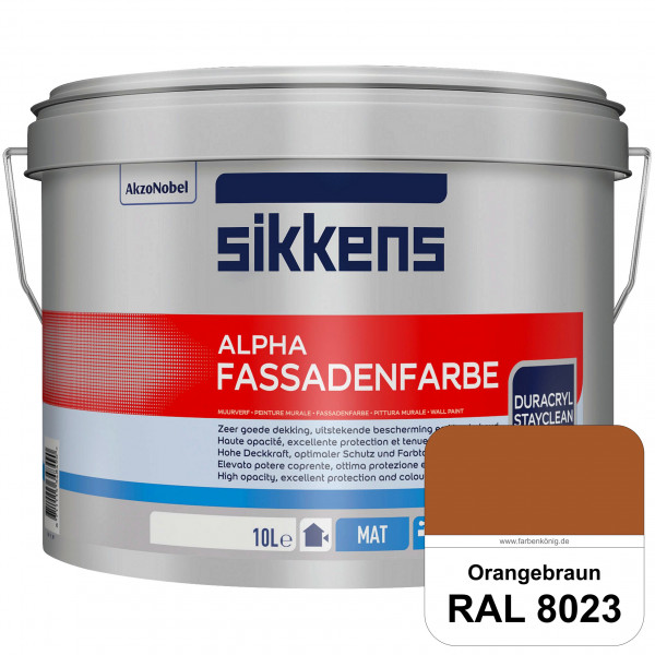 Alpha Fassadenfarbe (RAL 8023 Orangebraun)
