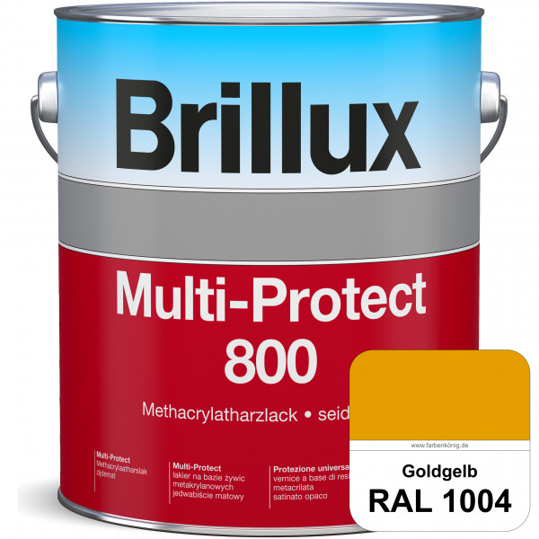 Multi-Protect 800 (RAL 1004 Goldgelb) seidenmatter, hoch wetterbeständiger Methacrylatharzlack, für