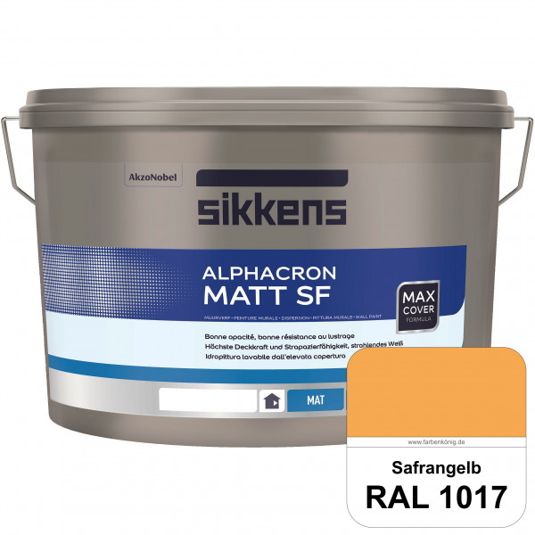 Alphacron Matt SF (RAL 1017 Safrangelb) stumpfmatte & hochwertige Premium-Wandfarbe (innen)