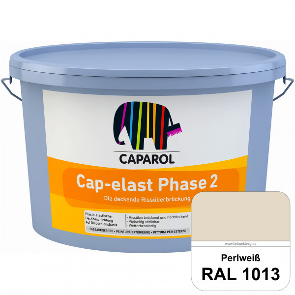 Cap-elast Phase 2 (RAL 1013 Perlweiß) Sanierung gerissener Putzfassaden und Betonflächen