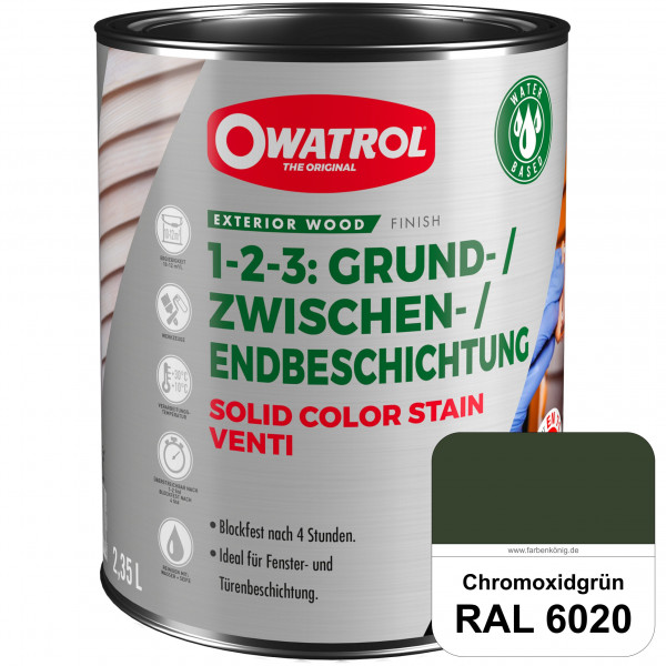 SOLID COLOR STAIN VENTI (RAL 6020 Chromoxidgrün)
