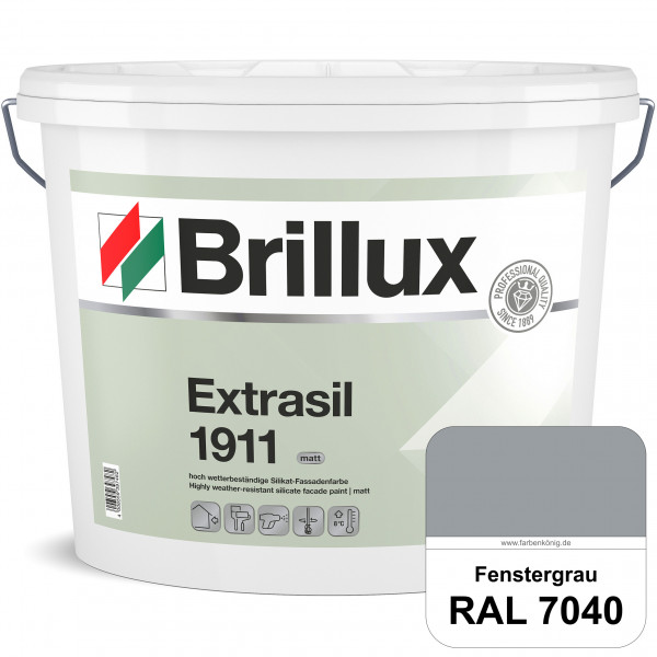 Extrasil 1911 (RAL 7040 Fenstergrau) Fassadenfarbe Silikatbasis für Fassaden- und Egalisierungsbesch
