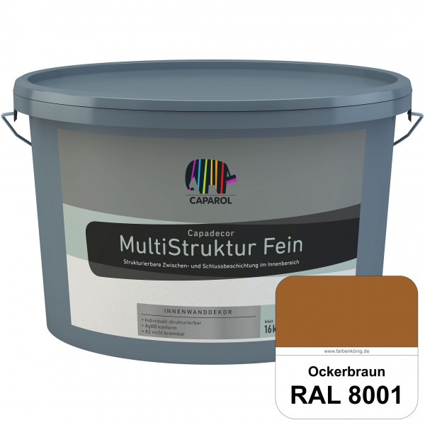 Capadecor MultiStruktur fein (RAL 8001 Ockerbraun) quarzgefüllte Zwischen- und Schlußbeschichtung in