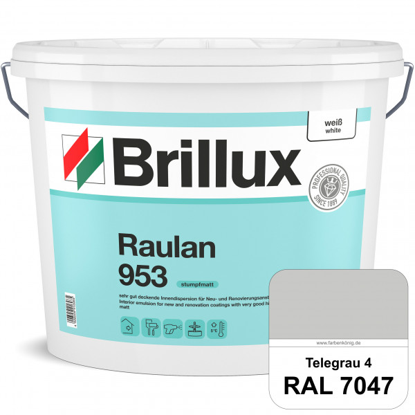 Raulan ELF 953 (RAL 7047 Telegrau 4) sehr gut deckende Innendispersion für Raufaser und Neu- & Renov
