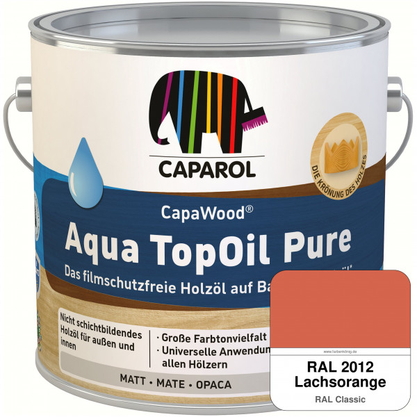 CapaWood® AquaTopOil Pure (RAL 2012 Lachsorange) - ersetzt CapaGreen Holz-Öl Aqua