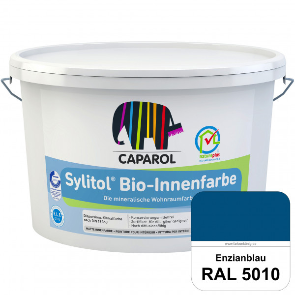Sylitol® Bio-Innenfarbe (RAL 5010 Enzianblau) Innenfarbe auf Silikatbasis  für Allergiker
