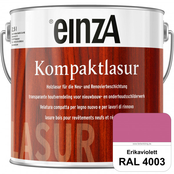 einzA Kompaktlasur (RAL 4003 Erikaviolett) Lasuranstrich für den Neu- und Renovieranstrich