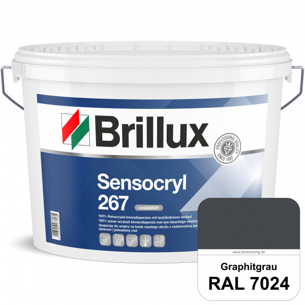 Sensocryl ELF 267 (RAL 7024 Graphitgrau) seidenmatt hochwertige Reinacrylat-Innendispersion für Artz