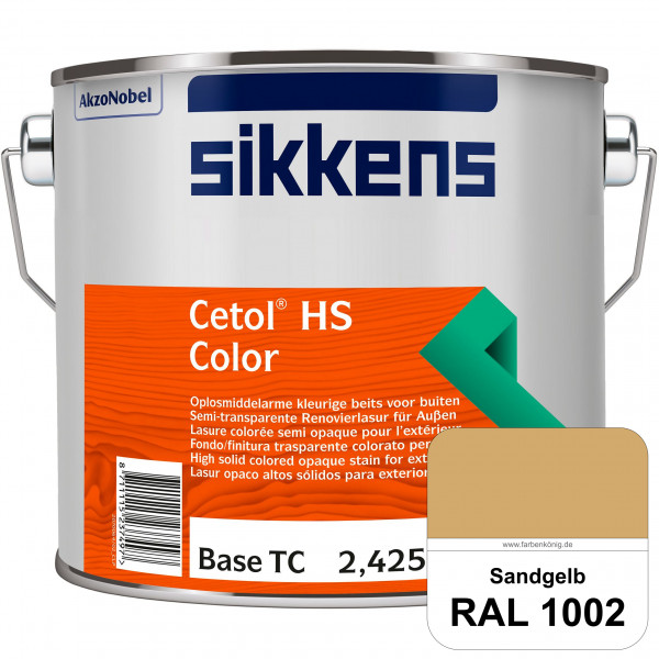 Cetol HS Color (RAL 1002 Sandgelb) Dekorative semi-transparente Lasur (lösemittelhaltig) für außen.