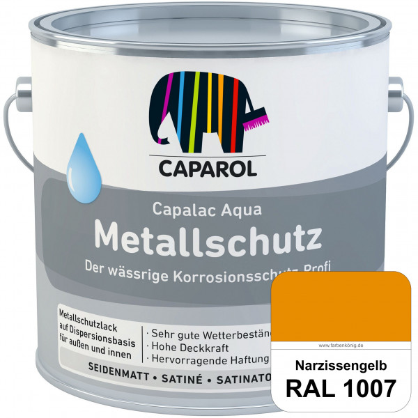 Capalac Aqua Metallschutz (RAL 1007 Narzissengelb) wasserbasierter Korrosionsschutz für Stahl & verz