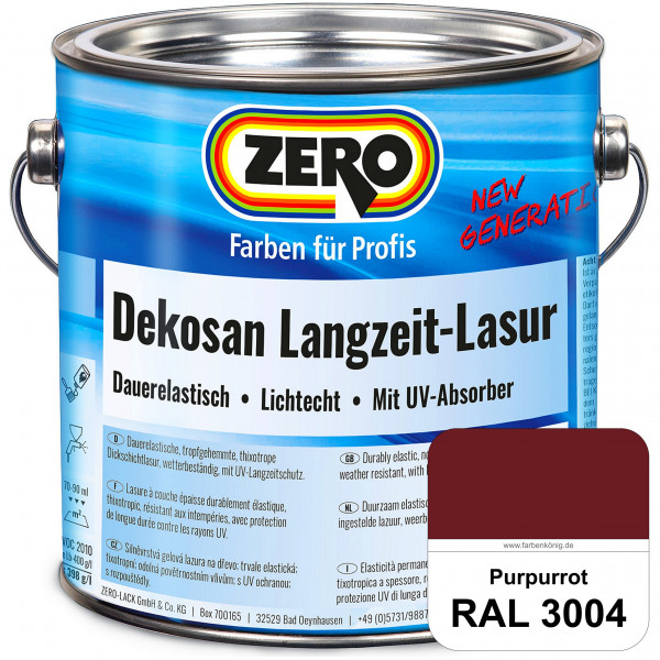 Dekosan Langzeit-Lasur (RAL 3004 Purpurrot)