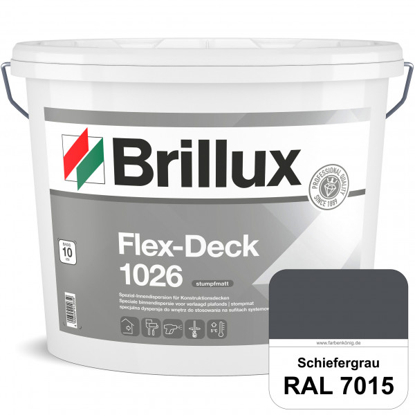 Flex-Deck ELF 1026 (RAL 7015 Schiefergrau) Hochwertige Innendispersion für Decken mit Installationen