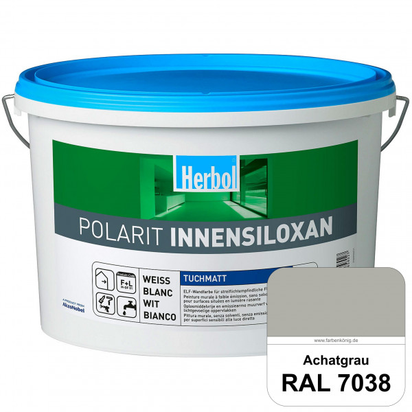 Polarit Innensiloxan (RAL 7038 Achatgrau) Die Mineralmatte mit Super-Flächenwirkung für streiflichte