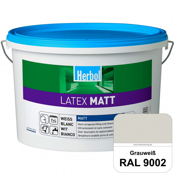 Latex Matt (RAL 9002 Grauweiß) Matte Latexfarbe mit hoher Strapazierfähigkeit