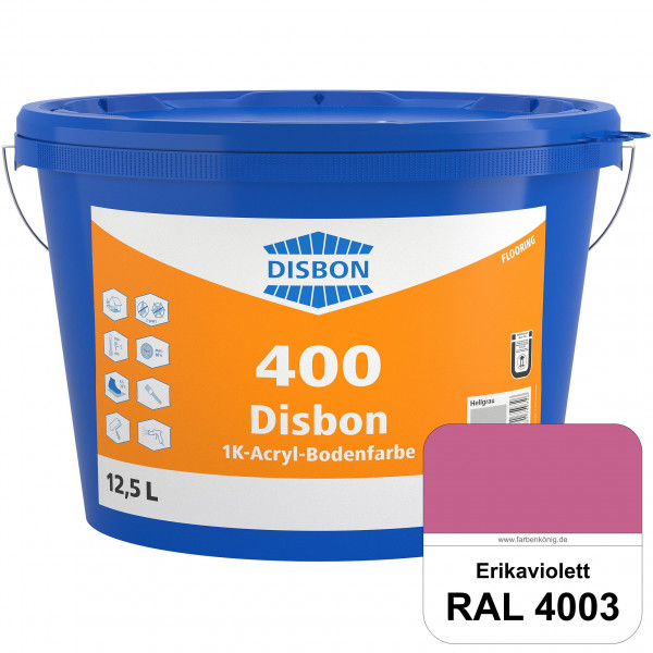 Disbon 400 1K-Acryl-Bodenfarbe (RAL 4003 Erikaviolett) Dispersionsbeschichtung für mineralische Bode