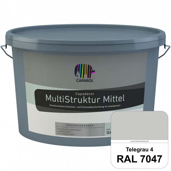 Capadecor MultiStruktur mittel (RAL 7047 Telegrau 4) quarzgefüllte Zwischen- und Schlußbeschichtung
