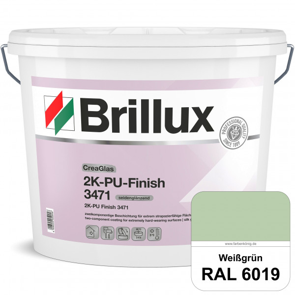CreaGlas 2K-PU-Finish 3471 (RAL 6019 Weißgrün) seidenglänzende 2K-Beschichtung für extrem robuste De