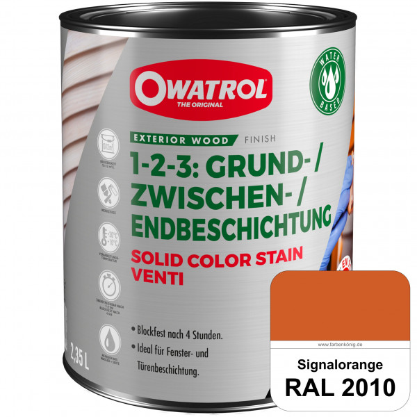 SOLID COLOR STAIN VENTI (RAL 2010 Signalorange)