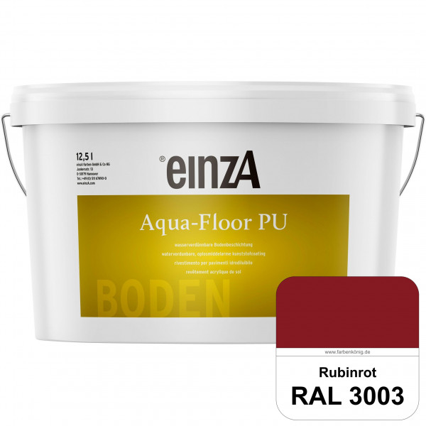 einzA Aqua-Floor PU (RAL 3003 Rubinrot) seidenglänzender Acryl-PU-Bodenbeschichtung
