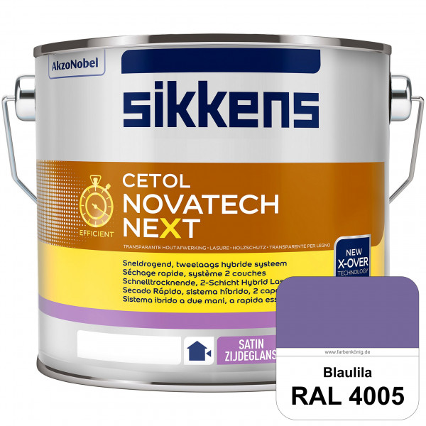 Cetol Novatech neXt (RAL 4005 Blaulila) Schnelltrocknende Hybrid-Lasur mit höchster Wetterbeständigk